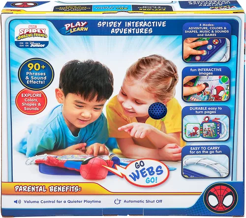 Vista 9 de Spidey and His Amazing Friends Book, juguetes para niños pequeños con juegos de aprendizaje preescolar integrados, juguetes educativos para niños