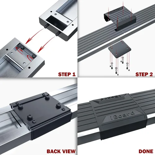 Vista 3 de APS Estribos de acero inoxidable prémium de 5 pulgadas compatibles con Ford Transit tamaño completo Van 15-25