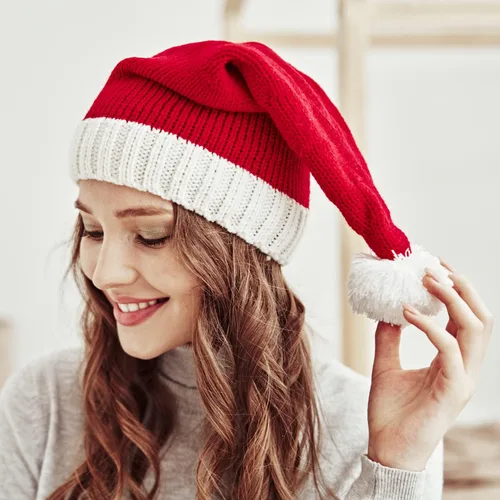 Vista 3 de Ankelesz Gorro de Navidad de invierno para madre y bebé, gorro de punto para padres e hijos, gorro de ganchillo Santaa