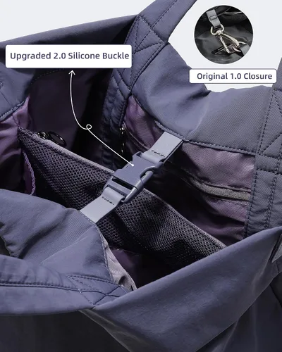 Vista 4 de FODOKO Hobo Crossbody Bags 2.0, 19L Totes Bolso grande con correas para mujer, múltiples bolsas de hombro de nailon para viajes gimnasio