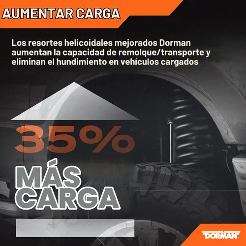 Vista 2 de Dorman 929-950 - Actualización de muelle helicoidal delantero resistente, manejo de carga aumentado en un 35 % compatible con modelos seleccionados