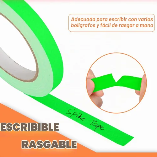 Vista 3 de GEYYANG - Cinta de pinchos, paquete de 6 cintas de colores de 1/2 pulgada x 11 yardas, luz negra reactiva a los rayos UV, cinta fluorescente de neón