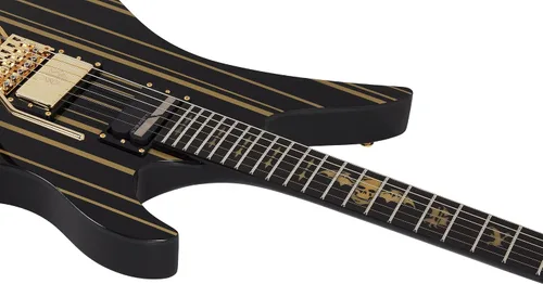 Vista 7 de Schecter Synyster Gates Custom-S - Negro con rayas doradas