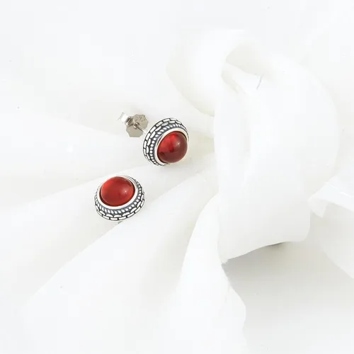 Vista 80 de Aretes de plata de ley con piedra natal de cristal real, joyería para mujer, moda occidental 925, envejecida, bohemia, hecha a mano, el mejor regalo