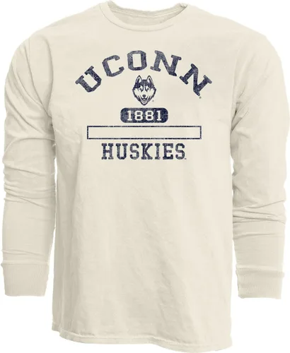 Vista 24 de Blue 84 NCAA Camiseta unisex-adulto de manga larga con licencia oficial de la NCAA, teñida en anillos, color marfil