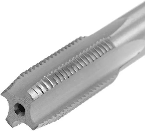 Vista 5 de uxcell Macho de la máquina, 1/4-18 NPS Pipe Tap 4 flautas rectas de acero de alta velocidad roscado roscado herramienta de roscado