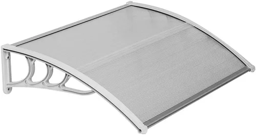 Vista 24 de 2 toldos para ventana de puerta de 40 x 32 pulgadas, cubierta de policarbonato para puerta de entrada, toldo de patio al aire libre, toldo voladizo