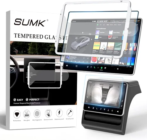 Vista 13 de Protector de pantalla trasera de 8 pulgadas para Tesla Model Y Juniper/Model 3 Highland, [HD y sin bordes y 9H] Protector de pantalla de vidrio