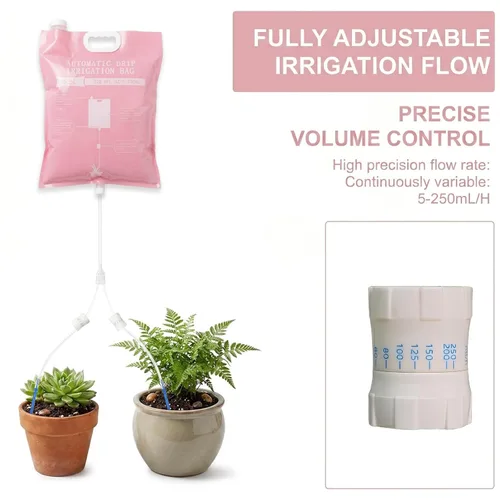 Vista 2 de 3 Pcs Plant Self Watering Device,6.5L Automatic Vacation Plant Waterer Bag