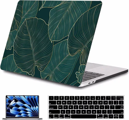 Vista 21 de Compatible con MacBook Air de 13 pulgadas versión 2021 2020 A2337 M1/A2179 con Retina y Touch ID, carcasa rígida de plástico brillante y cubierta