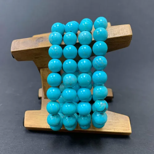 Vista 541 de Gem Avenue Handmade Round Bead Stretch Bracelet Unisex Natural Stone Beaded Jewelry for Men & Women, Elastic Wristband for Daily Wear