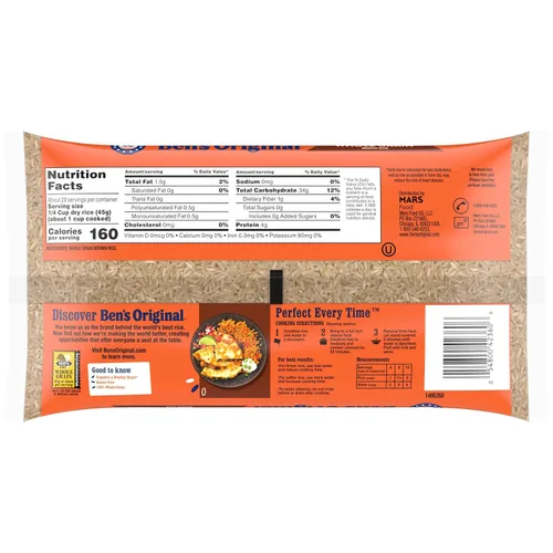 Vista 3 de BEN'S ORIGINAL Arroz integral de grano entero, bolsa de 2 lb