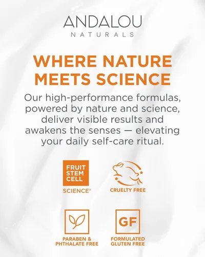 Vista 7 de Andalou Naturals Tónico facial iluminador clementina + vitamina C, tóner hidratante para equilibrar y refrescar la piel, con complejo de células