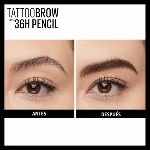 Vista 4 de Maybelline Tattoostudio - Lápiz para cejas, a prueba de agua 257 MARRÓN MEDIO
