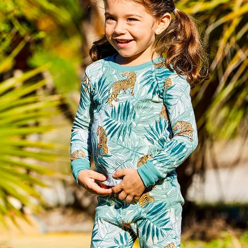Vista 2 de HonestBaby 4 Piece Pajamas Sleepwear Pjs 100% Organic Cotton for Infant Baby and Toddler Boys, Girls, Unisex