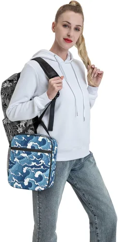 Vista 44 de Gianlaima Fiambrera aislada de fútbol americano para mujeres y hombres, bolsa de almuerzo portátil reutilizable para oficina, trabajo, viajes