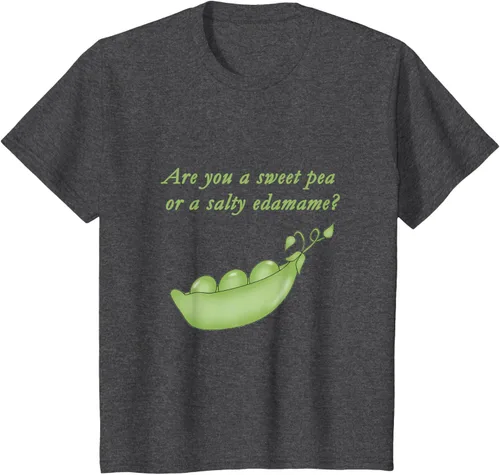 Vista 21 de ¿Eres un guisante dulce o edamame salado? Camiseta, Negro