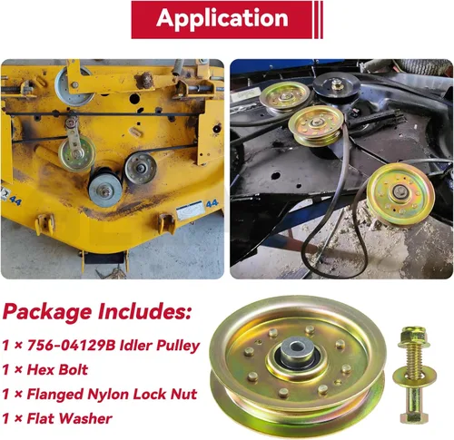 Vista 8 de GELASKA 753-08171 El kit de polea tensora reemplaza a Cub Cadet 756-04129, 756-04129b Polea tensora 4.25, 756 04129b, 753 08171, 753-08068