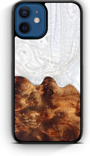 Vista 24 de WUDN Funda delgada de resina y madera para teléfono compatible con Apple iPhone 6, 6s, 7, 8, SE
