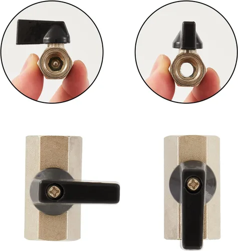 Vista 6 de Winterize - Adaptador de soplado para aspersores, kit de preparación para el invierno con válvula de cierre y enchufe industrial de 1/4 pulgadas