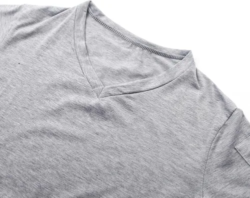 Vista 2 de Camisetas de manga corta para hombre, camisetas de entrenamiento a la moda, camisetas lisas de fisicoculturismo atléticas para gimnasio
