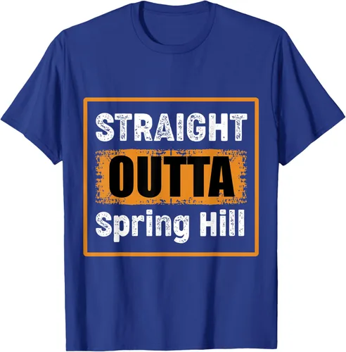 Vista 14 de Straight Outta Spring Hill Tennessee USA - Camiseta de humor vintage, Negro