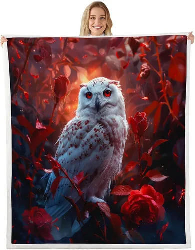 Vista 11 de Manfei Cute Cat Kids Throw Blanket Flower Heart Print Fuzzy Blanket for Boy Girls Room Decor, Kawaii Animal Theme Blanket for Bed Couch Sofa, Soft