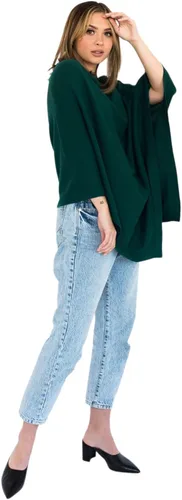 Vista 2 de Viverano Suéter de punto Poncho de punto para mujer, algodón orgánico, hilo amoroso