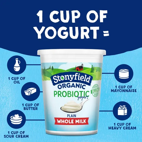 Vista 7 de Stonyfield Orgánico, yogur natural de leche entera, 32 oz