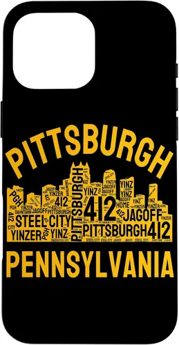 Vista 19 de Carcasa para iPhone 16 Pittsburgh Pennsylvania Steel City Skyline 412 Yinz Home