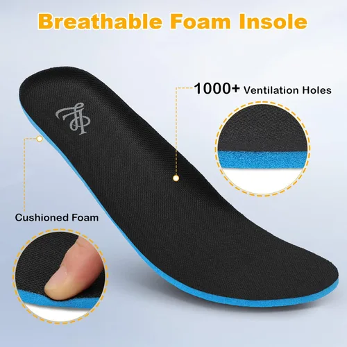 Vista 6 de LeIsfIt Zapatos para caminar para mujer, con puntera ancha, minimalistas, sin caída, transpirables, a la moda