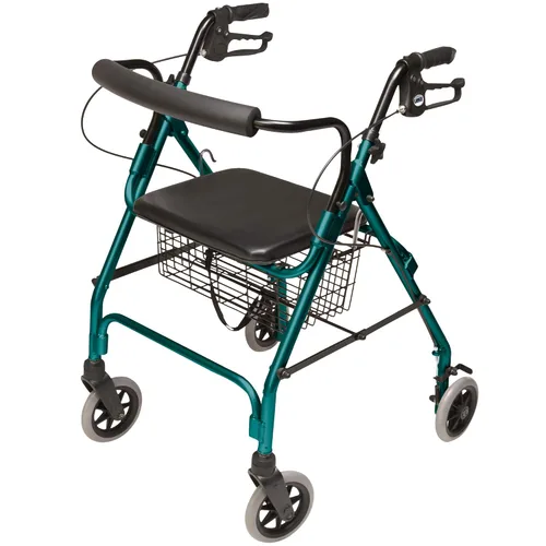 Vista 3 de Lumex Walkabout Lite Rollator – Andador rodante ligero de 14.5 lb. con asiento para personas mayores, Lavanda