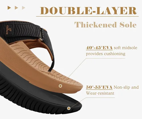 Vista 6 de COFACE Sandalias ortopédicas para mujer, cómodas sandalias de plataforma para playa, talla 6-12