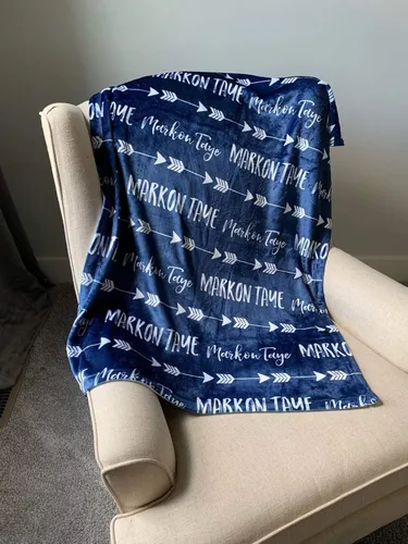 Vista 7 de Manta de nombre personalizada para bebé niña niños y adultos con nombre, personalizado con nombre del bebé, manta personalizada para niños. Regalo