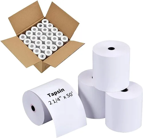 Vista 14 de Papel térmico de recibo de 2-1/4 pulgadas x 50 pies (10 rollos), se adapta a impresoras térmicas POS de 2.283 in, calidad premium, biodegradable