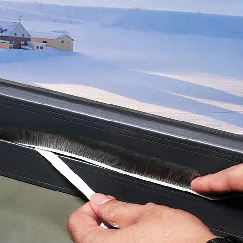 Vista 6 de TamBee Burlete autoadhesivo para ventanas y puertas, color negro y gris, 2 unidades (16.5 pies)