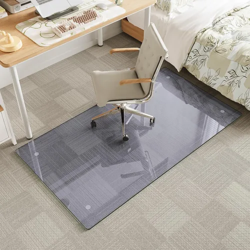 Vista 21 de Alfombrilla de cristal templado gris para silla de 30 x 48
