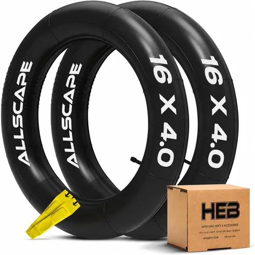 Vista 11 de HEB Fat Tire Tubes, Heavy Duty Bike Inner Tube, Schrader Valve, Ebike Tube