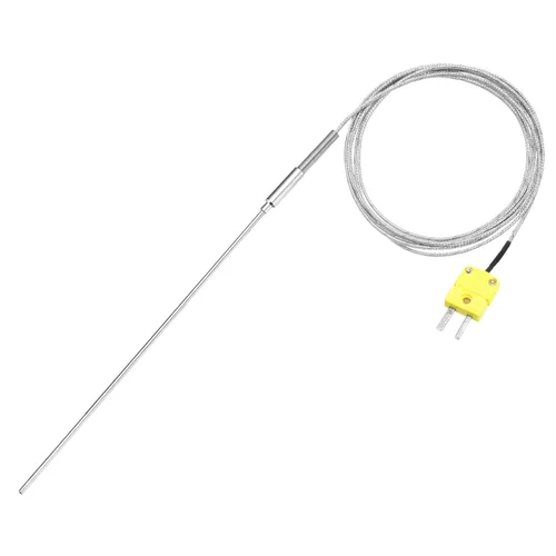 Vista 14 de MECCANIXITY Sonda de sensor de temperatura tipo K con termopar y enchufe, sonda de temperatura del medidor -50 a 1100°C (-58 a 2012°F), acero