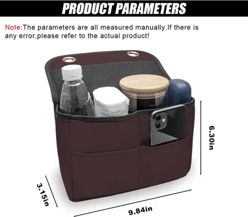 Vista 2 de Organizador de asiento trasero de automóvil, bolsa de almacenamiento impermeable de piel sintética para colgar en el automóvil, organizador
