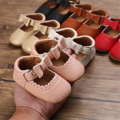 Vista 6 de LAFEGEN Zapatos de bebé para niña, antideslizantes, suela suave, de piel sintética, para bebé, Mary Jane, zapatos planos para primeros pasadores