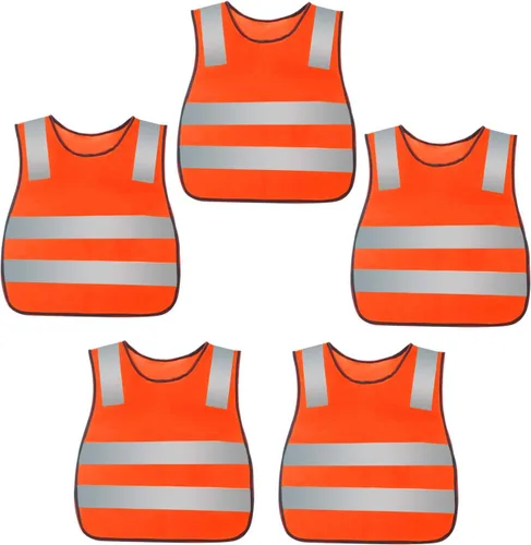 Vista 14 de AIEOE Kids High Visibility Safety Vest Reflective Running Lightweight Traffic Walking Breathable Construction Vest