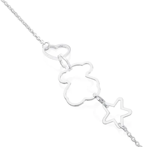 Vista 3 de TOUS New Silueta Pulsera de eslabones y cadena de plata 925