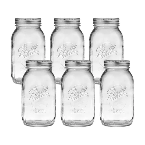 Vista 10 de Ball Mason, Frascos de mermelada con tapas y bandas, Set de 12 unidades de 4 oz, 4 onza, Transparente