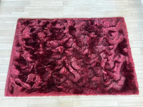Vista 20 de LAMBZY Elegante y sofisticada alfombra rectangular de piel de oveja (beige, 2 x 3 pies)