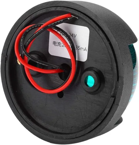 Vista 8 de 2 luces LED para barco, 12 V, 24 V, luz de navegación para barcos, yate marino, luz indicadora LED roja y verde (negro)
