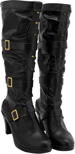Vista 3 de Verycos Miu Iruma - Zapatos de cosplay para mujer, hasta la rodilla, disfraz de Halloween, unisex, para adultos