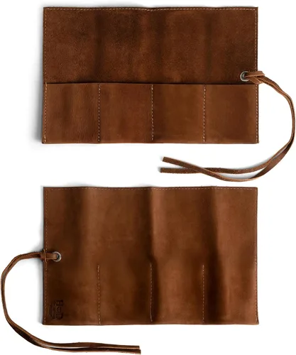 Vista 22 de Hide & Drink, Organizador de rollos de reloj de cuero hecho a mano de cuero de grano completo, con capacidad para hasta 4 relojes, fácil de llevar
