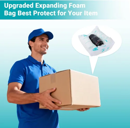Vista 7 de 10 unidades de espuma expansible de 18 x 23 pulgadas para PC y artículos de forma irregular, espuma protectora autoadaptable para envío