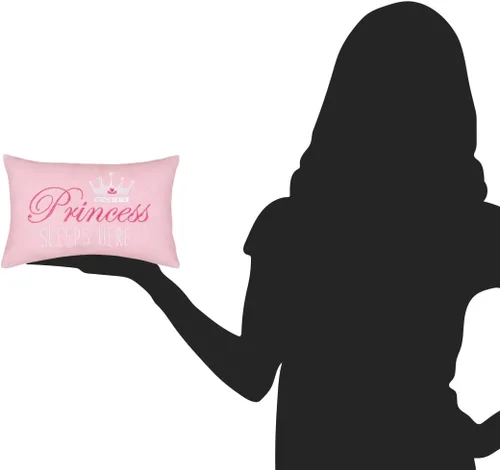 Vista 6 de C&F Home Pink Princess Sleeps Here - Almohada decorativa pequeña de 6 x 9